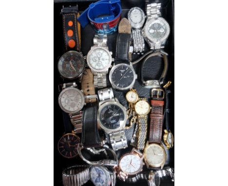 SELECTION OF LADIES AND GENTLEMEN'S WRISTWATCHESincluding Crosshatch, Michael Kors, Tissot, Timex, Sekonda, Bench, replica Om