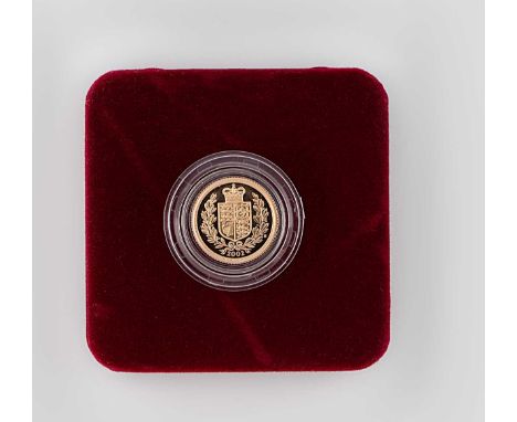 An Elizabeth II proof half sovereign, dated 2002, struck in commemoration of her late Majesty's Golden Jubilee, obverse with 