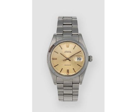 Rolex - A steel 'OysterDate Precision 34' wristwatch,  circa 1979, model number 6694, serial number 5699457, circular champag