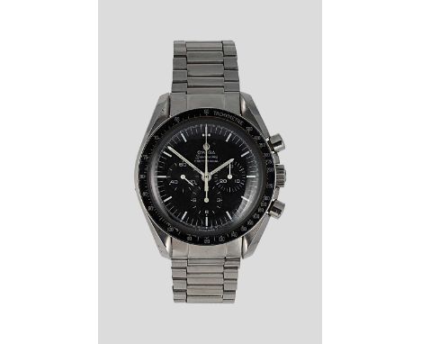 Omega - A steel 'Speedmaster Moonwatch' chronograph wristwatch,  circa 1973, model number 145.022, serial number 32196557, ci