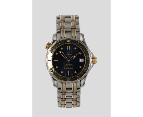 Omega - A steel and gold 'Seamaster Professional Diver 300M' wristwatch,  circa 1994, model 2362.80.00, circular 'blue wave' 