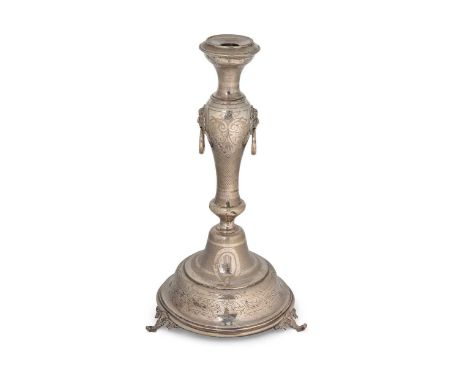 A late 19th century Austro-Hungarian metalwares silver candlestick centrepiece, maker's mark not traced (FT oval cartouche) 3