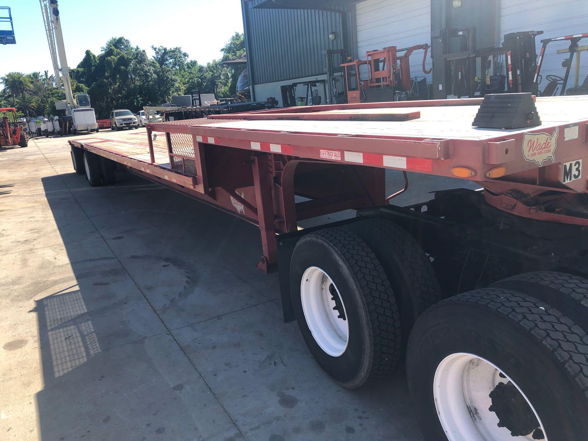 2013 WADE SERVICES 53' STEPDECK SEMI TRAILER, 80,000 LB GVWR. LIGHTLY