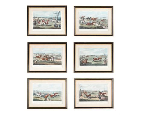 CHARLES BENTLEY (1806-1854) AFTER HENRY ALKEN (1785-1851) A STEEPLE CHASEAquatint34.5 x 50cm (13½ x 19½ in.) (6)Published by 