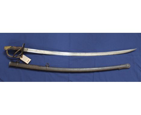 A U.S.A. Civil War era model 1860 Cavalry sword with scabbard, blade marked Henry Boker Solingen, a good and honest example