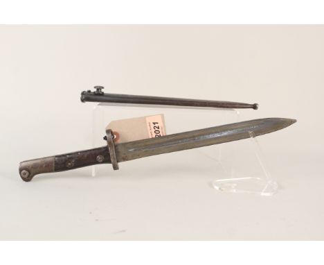 An Austrian export model 98 Mauser bayonet with metal scabbard