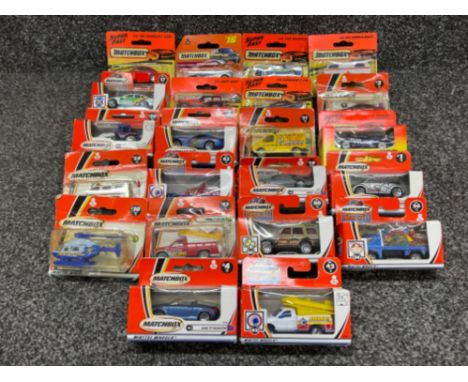 Matchbox Mattel wheels die cast vehicles x22. Various numbers all in original boxes