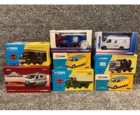 Five Corgi Classics to include Bedford CA Van CC02601 and three other Corgi vehicles, all in original boxes