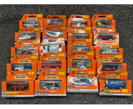 Matchbox Mattel wheels die cast vehicles x20. Numbers between 43-60 all in original boxes