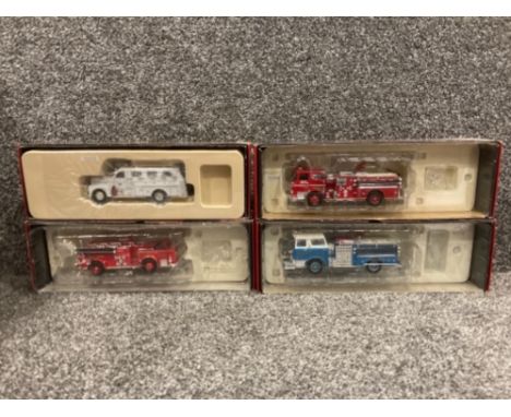 Corgi Heroes Under Fire fire engines to include Seagrave K Baltimore County all boxed x4
