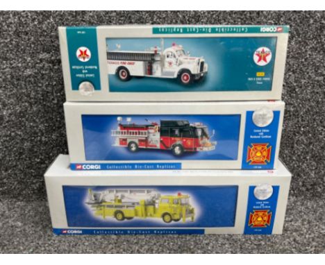 Corgi limited edition die cast vehicles x3. Including US52307 Mack pumper, Mack tower ladder all in original boxes
