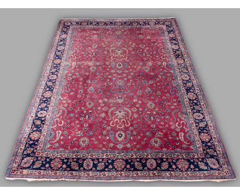 A KASHMIR CARPET (slight overall wear) 12' 3" (375cm) x 8' 8" (270cm)