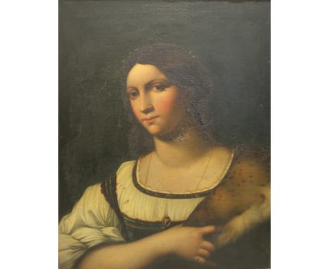 AFTER SEBASTIANO LUCIANI, CALLED SEBASTIANO DEL PIOMBO (c.1485-1547) PORTRAIT OF A WOMAN Oil on canvas 66 x 53cm. * A 19th Ce
