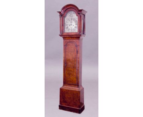 A GEORGE III LONGCASE CLOCK by William Peacock, Kimbolton, the eight day striking movement with anchor escapement, the silver