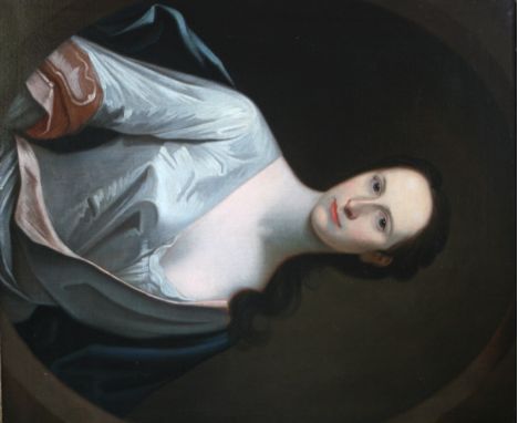 ATTRIBUTED TO WILLIAM MOSMAN (1727-1771) PORTRAIT OF BARBARA STEWART OF CORRIE, WIFE OF LORD PRESIDENT CRAIGIE Quarter length