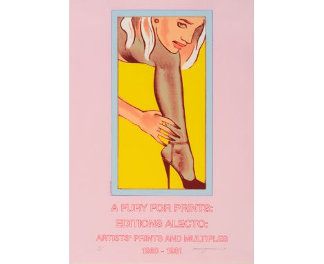 •ALLEN JONES, RA (b.1937) A FURY FOR PRINTS: EDITIONS ALECTO: ARTISTS' PRINTS AND MULTIPLES 1960-1981 Colour lithograph, 2003