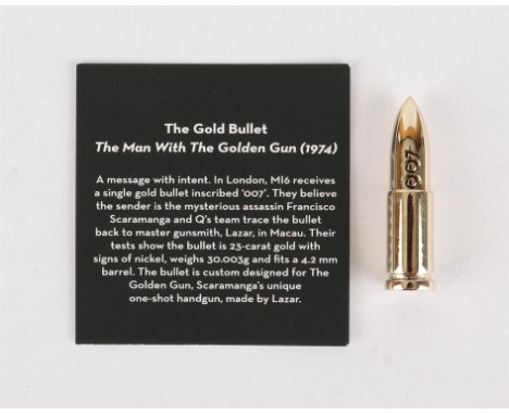 James Bond The Man With the Golden Gun (1974) - A licensed Replica Bullet 1:1 scale based on the prop bullet in the Bond Arch