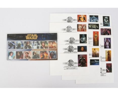 Star Wars first day covers and limited edition Royal Mail stamps. 