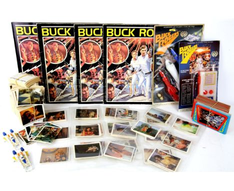 Buck Rogers in the 25th Century.- Panini stickers, Topps trade cards, models and related.- comprises:  Four Figurine Panini A