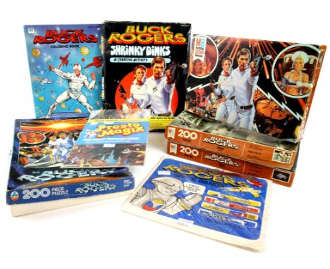 Buck Rogers in the 25th Century.- a group of four, 200 piece jigsaw puzzles and related merchandise, three puzzles being Milt