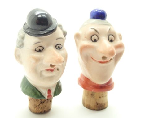 Laurel and Hardy novelty ceramic drink pourers