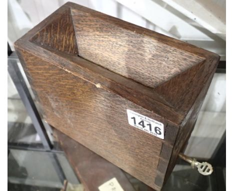 Oak church collection box (key present with item)