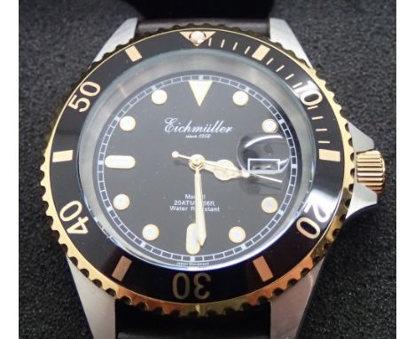 Gents Eichmuller divers wristwatch (please see condition report) CONDITION REPORT: This item is working at lotting.