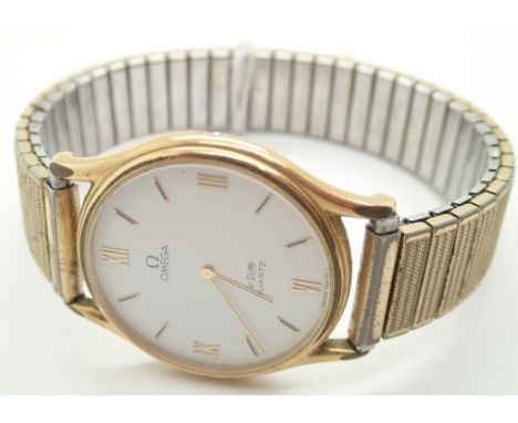 Omega gold plated De Ville quartz wristwatch D: 30 mm CONDITION REPORT: This item was NOT working at lotting up. 