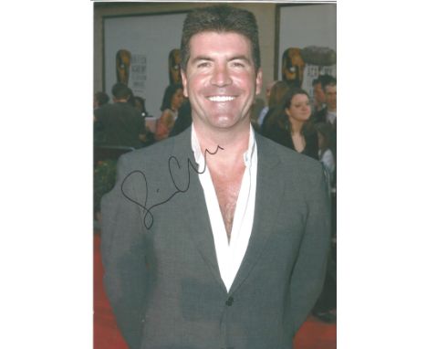 Music and TV Simon Cowell 12x8 signed colour photo. Simon Phillip Cowell born 7 October 1959 is an English television music a