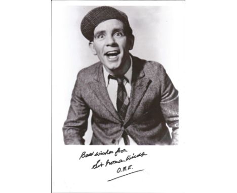 Movies Norman Wisdom 10x8 signed b/w photo. Sir Norman Joseph Wisdom, OBE was an English actor, comedian, and singer-songwrit
