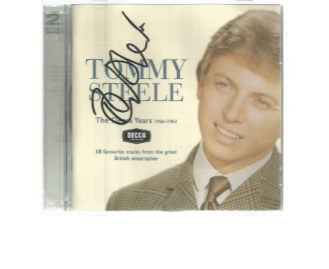 Tommy Steele signed CD sleeve. Discs included. Good Condition. All signed pieces come with a Certificate of Authenticity. We 