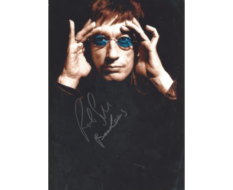 Music Robin Gibb 10x8 signed colour photo. Robin Hugh Gibb CBE (22 December 1949 - 20 May 2012) was a British singer, songwri