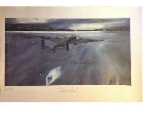 Dambuster World War Two Print 17x24 titled Cooler Intruder AJ-C limited edition 82/300 by the artist Andrew S Robertson signe