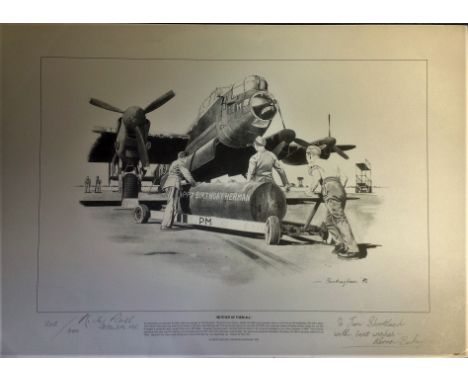 World War Two print 11x17 approx titled "Mother of them All "by the artist Kevan Buckingham limited edition 202/400 signed by