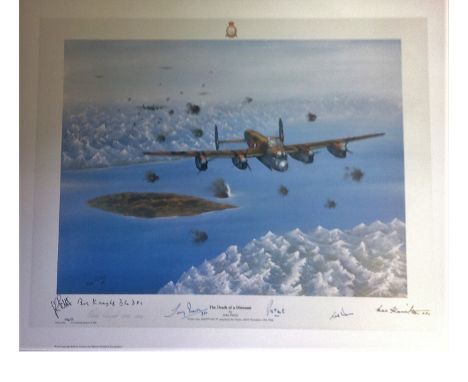 World War Two print titled The Death of a Dinosaur by the artist John Pettit limited edition 40/500 signed by the artist and 