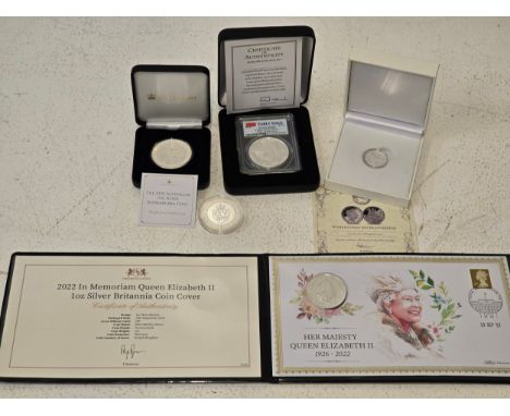 A collection of Silver Proof and other commemorative coins to include, the 2020 Australia 1oz Kookaburra, Silver One Ounce Gu