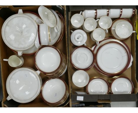 A collection of Paragon Holly rood patterned tea and dinner ware: to include tureens, dinner plates, cups, saucers etc ( 2nds