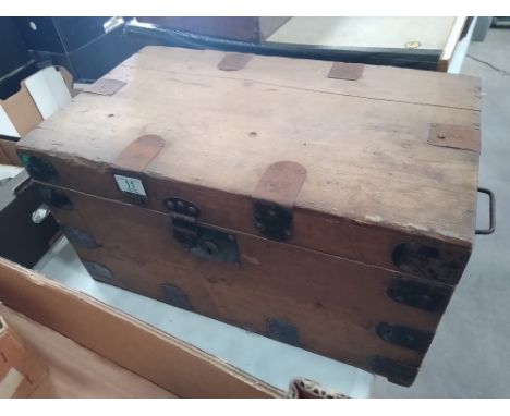 Pine steel bound small tool box: 