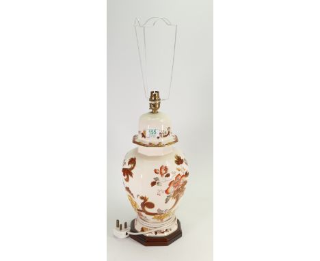 Large Masons red mandalay lamp base: height to fitting 45cm 
