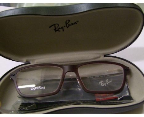 Five pairs of Ray Ban light ray glasses: including cases.
