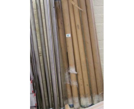 Pro Railing chrome handrail system with fittings. 