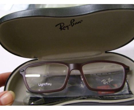 Five pairs of Ray Ban light ray glasses: including cases.