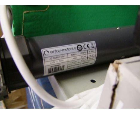 Enjoy Motors branded roller shutter door motor: Model JE 60/80FMM. 