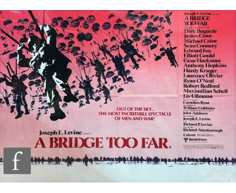 A Bridge Too Far (1977) British Quad film poster, directed by Richard Attenborough,&nbsp;starring Dirk Bogarde, James Caan, M