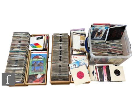 Mixed Artists/Genres - A large collection of 7'' singles, artists to include Donna Summer, Tom Petty, Elton John, Lionel Rich