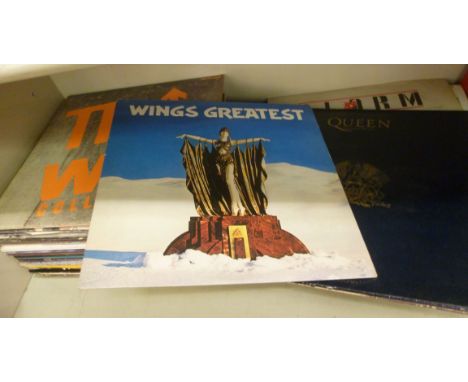 1970s - 1990s vinyl albums, mainly heavy metal, rock and pop: to include recordings by the Rolling Stones, Wings, The Who and