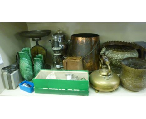 Domestic effects and equipment: to include a Salters Family Scales; and an early Spong mincer        OS1