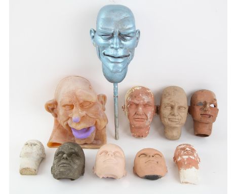 20 puppet heads made by Phil Eason for various projects, largest 18 cm (20). Provenance: The Phil Eason Collection. No copyri
