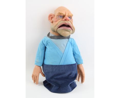 Bald male puppet, built and designed by Phil Eason, 38 cm. Provenance: The Phil Eason Collection. No copyright is assigned wi