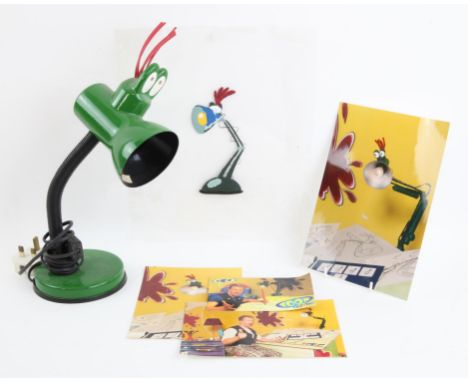 Toon Room - Prototype lamp made by Phil Eason, artwork and some photos from the production. Provenance: The Phil Eason Collec